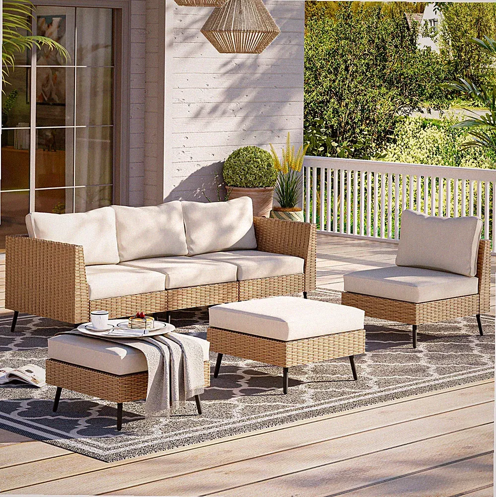 LAUSAINT HOME 6-Piece Patio Furniture Set, Outdoor Sectional Set