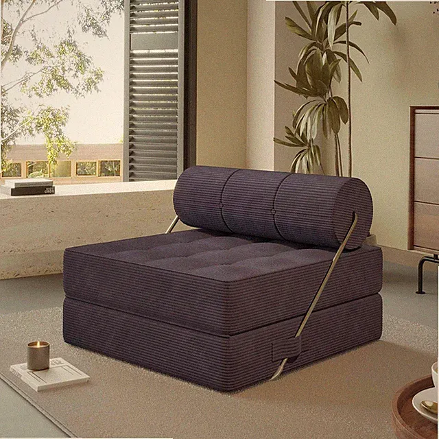 LAUSAINT HOME Sleeper Chair Folding Foam Beds, Portable Sleepover Sofa Bed