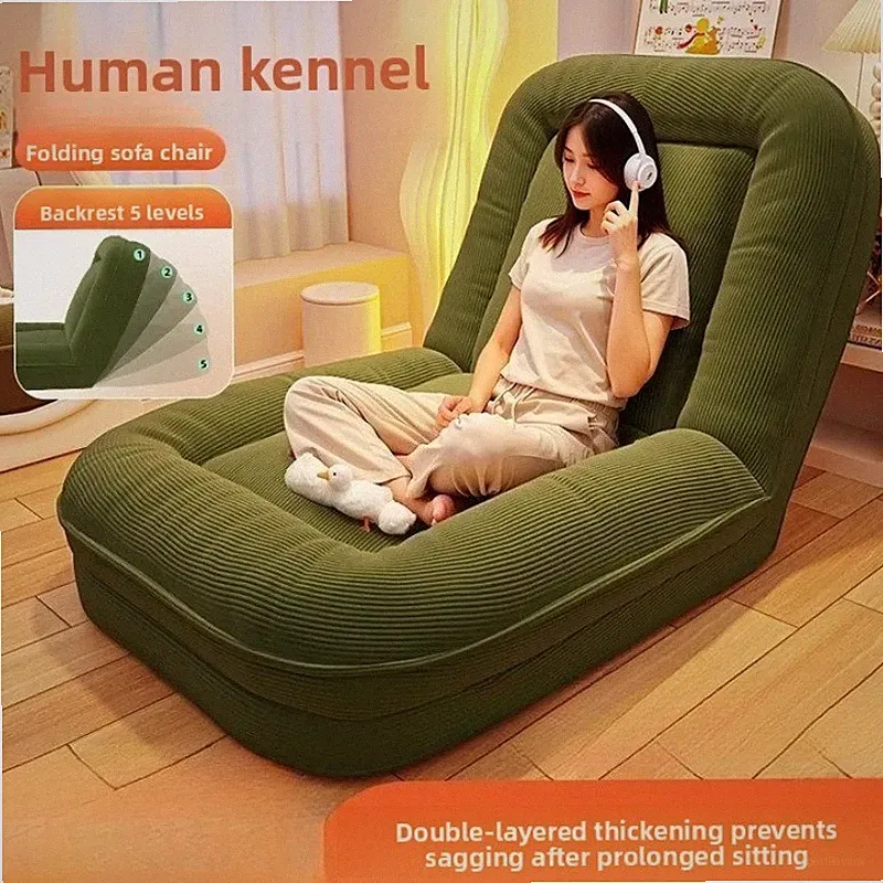 Lazy sofa reclining and sleeping large living room folding single back recliner.