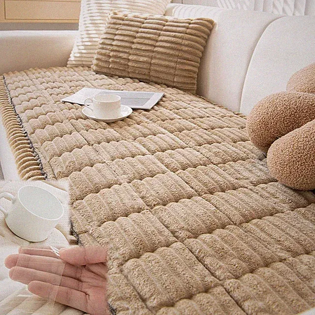 Lazy Soft Corduroy Breathable Pet Mat Non-Slip Couch Cover
