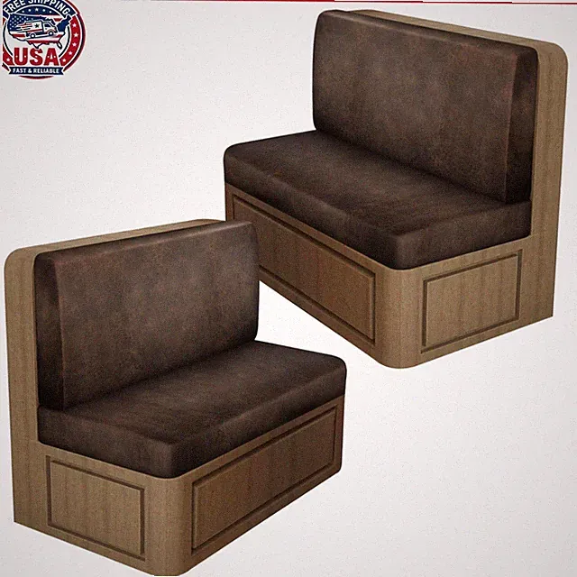 Leather Look RV Dinette Cushion Covers - Stretch Slipcovers for Travel Trailer