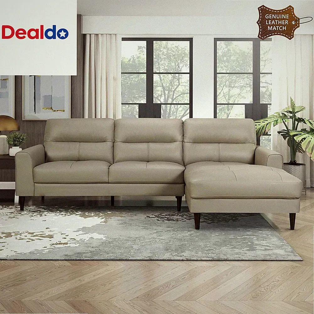Leather Match Sectional Couches for Living Room, L Shape Couch, Leather Sectiona