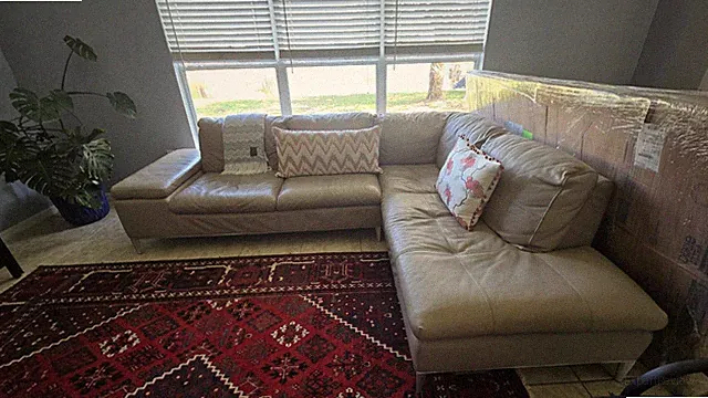 Leather Sectional Two-Piece L-Shaped Couch