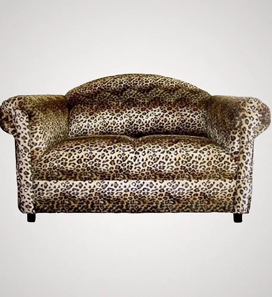 Leopard Print Loveseat For Living Room