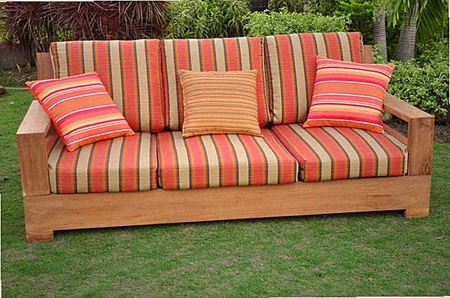 Leveb A-Grade Teak Wood Outdoor Garden Patio 3 seater Sofa Lounge Chair Set New