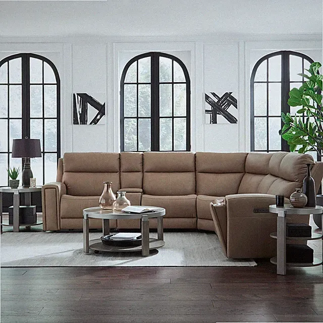 Liberty Furniture Camden Power Recline 6 Piece Sectional Sofa - Brown