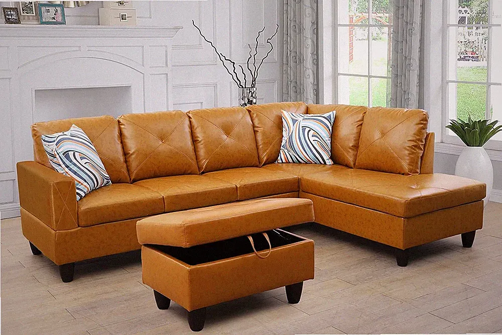 Faux Leather L-Shape