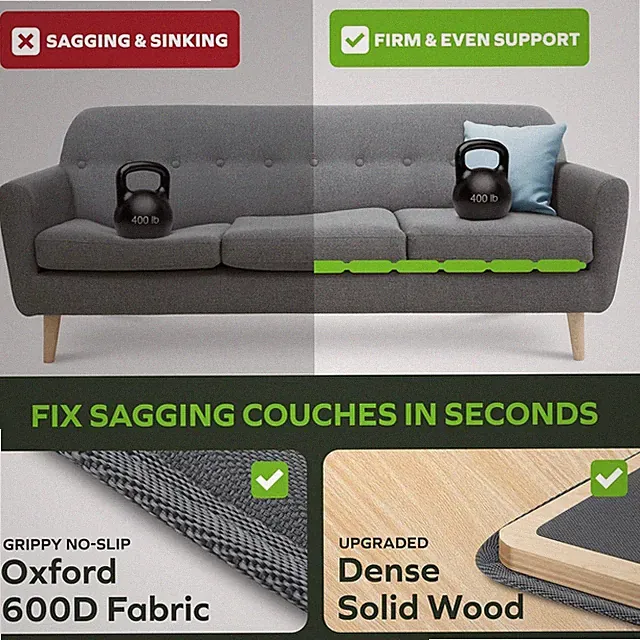 Lift & Stabilize Sofa Cushions - Easy Installation