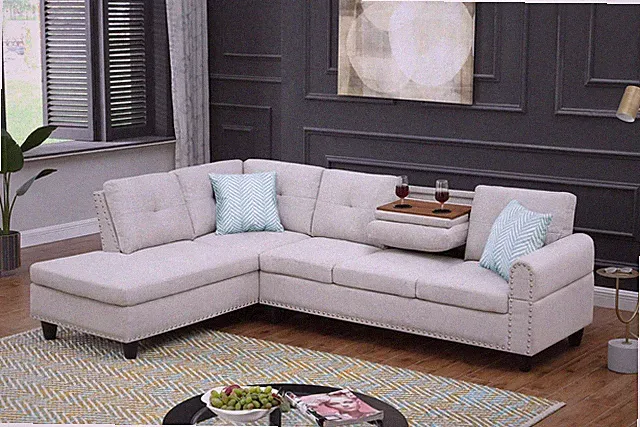 Light Grey 2pc Accent Pillow for Sectional Sofa