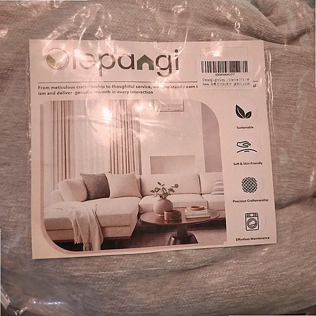 Light Grey Chenille Sofa Throw Blanket Cover 71” x 118” Soft Washable