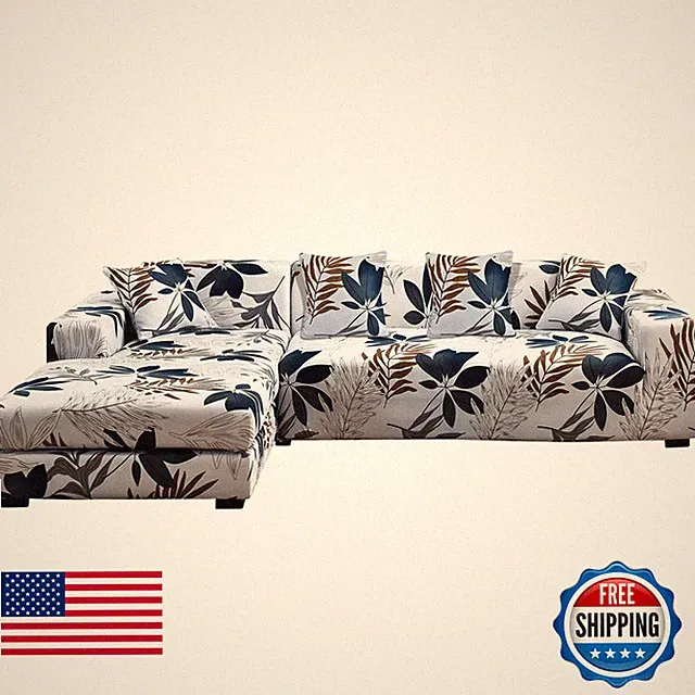 Livego L Shape Sofa Cover Sectional Couch Slipcover 2 Piece Stretchy Elastic 3