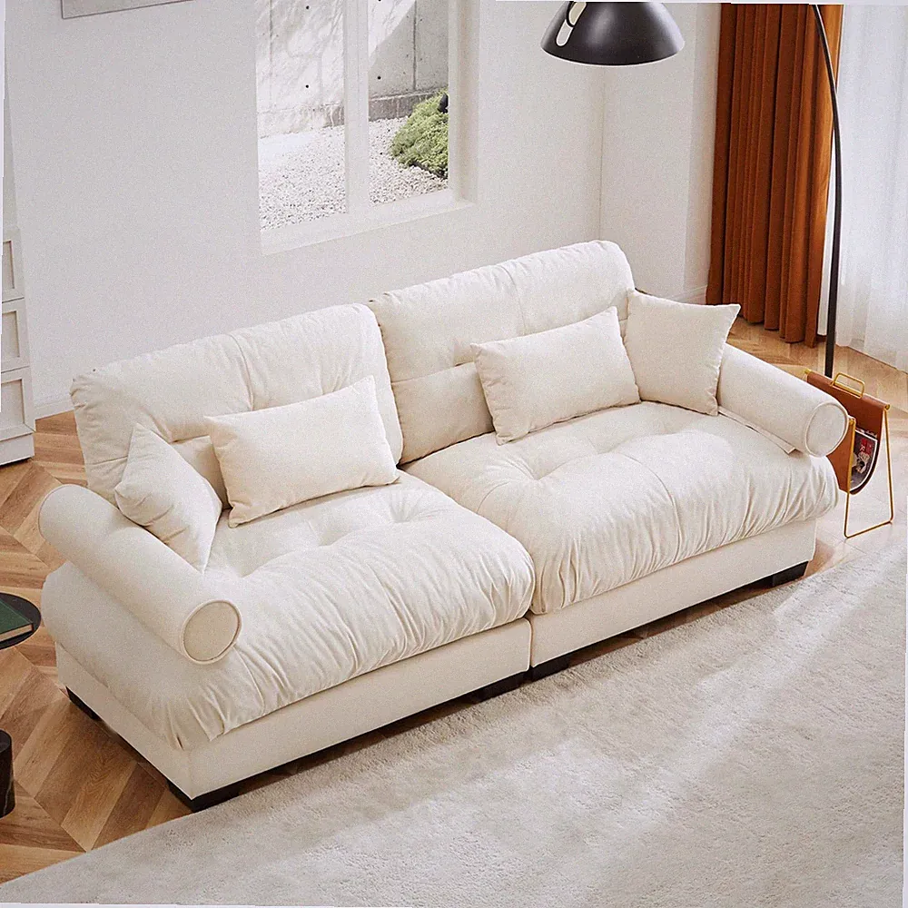 Living Room Sectional Sofa Modular Sectional Couches Deep Seat , Ottoman Velvet