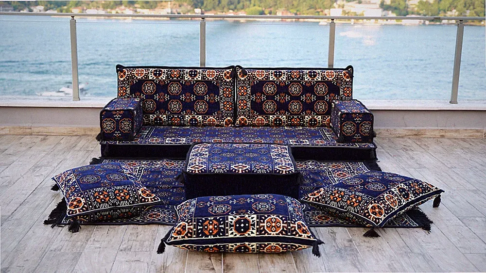 Living Room Sofa, Arabic Jalsa, Moroccan Sofas, Sectional Sofas, Moroccan Rug