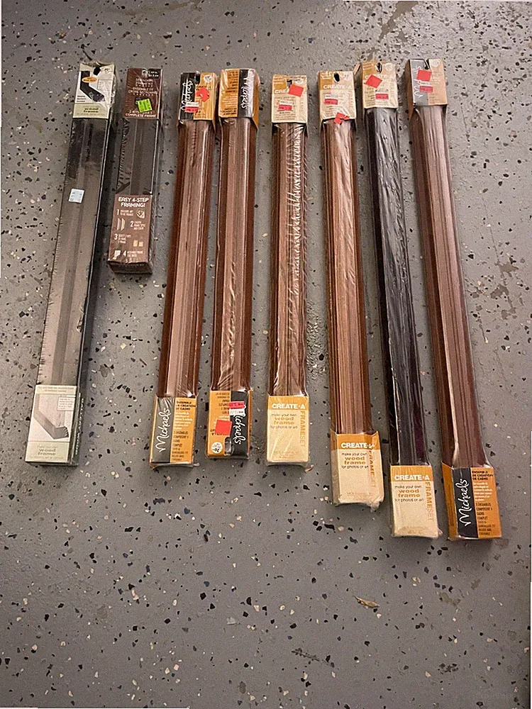 Lot of 8 Michaels Create-A-Frameset Sectional Wood Frame Kits DIY Art Photo