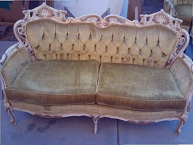 LOUIS XV SOFA AND LOVESEAT MID-CENTURY LIVING ROOM SET VERY FINE BEAUTIFUL COND.