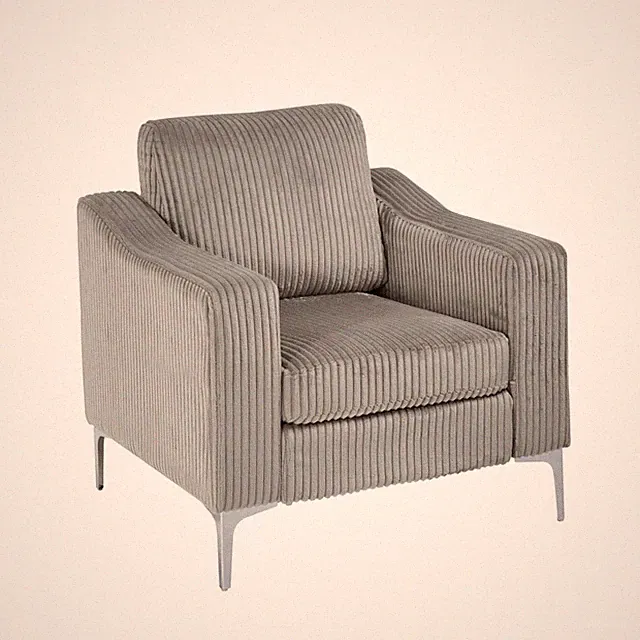 Lounge sofa W/armrests can be assembled Convertible Sectional Corduroy Sofa Gray