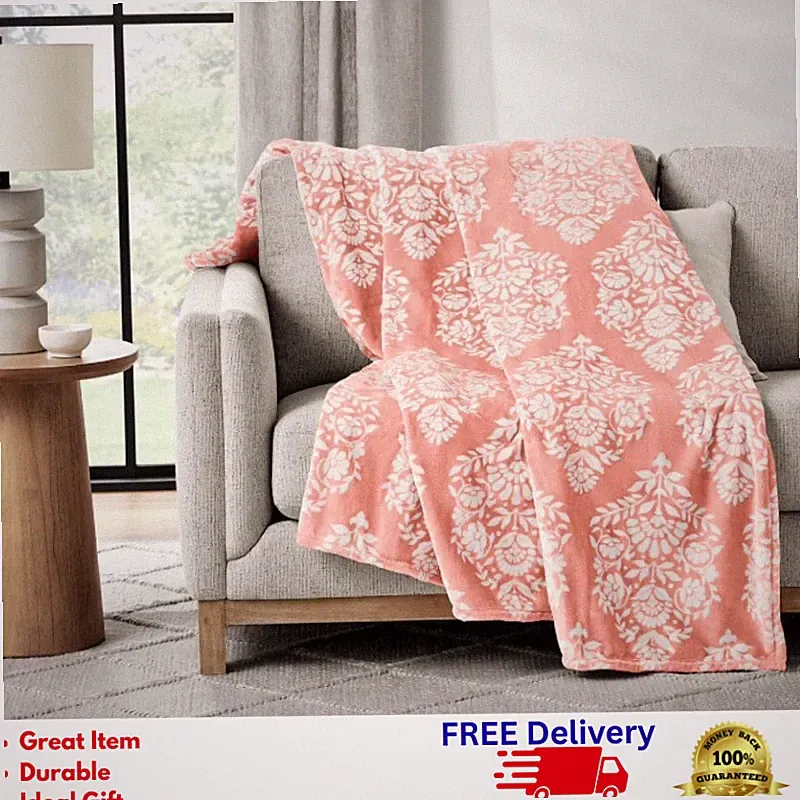 Lounge Throw Blanket 60" x 70" Oversized Velvet Plush Cozy Bed Sofa Soft New