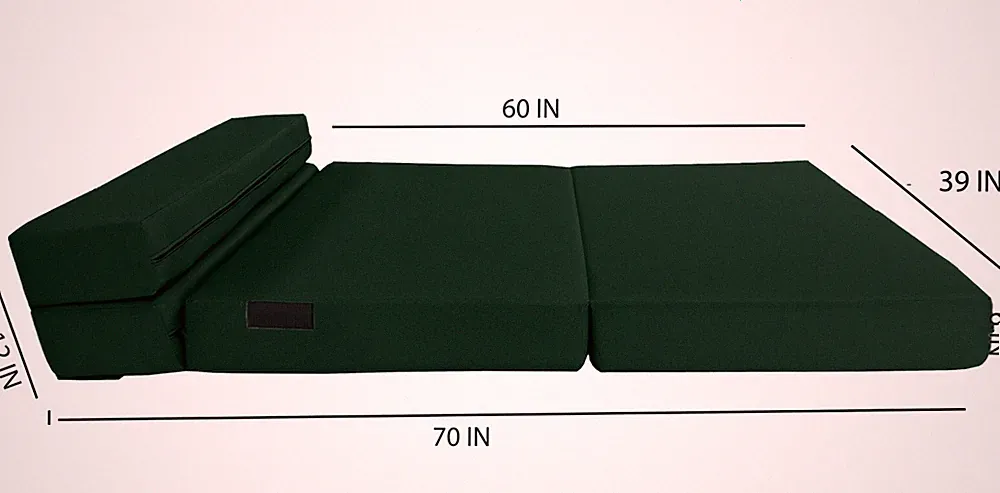 Lounger Folding Foam Mattress, Convertible Sleeper Sofa Bed 6 x 39 x 80 Hunter