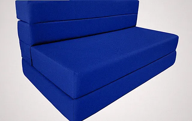Lounger Folding Foam Mattress, Convertible Sleeper Sofa Bed 6 x 39x 80 Royal