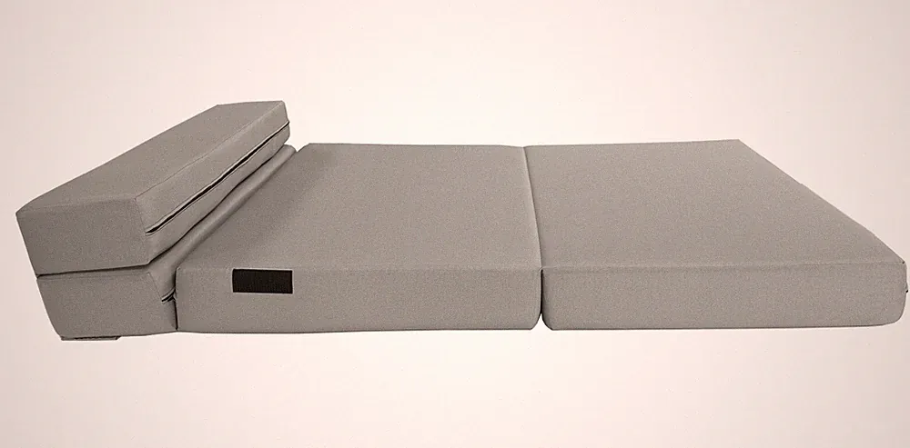 Lounger Folding Foam Mattress, Convertible Sleeper Sofa Bed 6 x 48x80 Gray