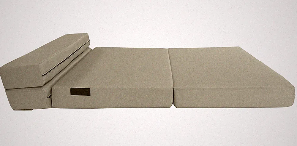Lounger Folding Foam Mattress, Convertible Sleeper Sofa Bed 6 x 48 x 80 Tan