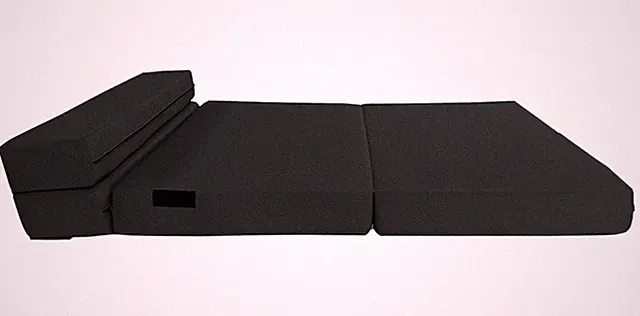Lounger Folding Foam Mattress, Convertible Sleeper Sofa Bed 6 x48x80 Black