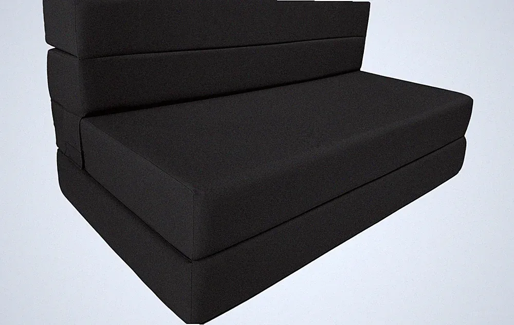 Lounger Folding Foam Mattress, Portable Sleepover Sofa Bed 6 x 48 x 80 Black