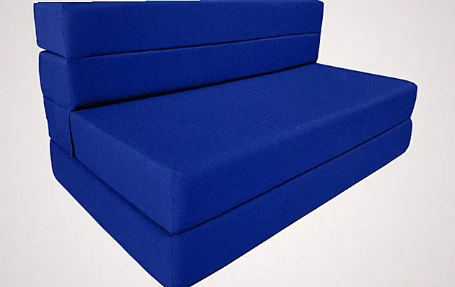 Lounger Folding Foam Mattress, Portable Sleepover Sofa Bed 6 x 48 x 80 Royal