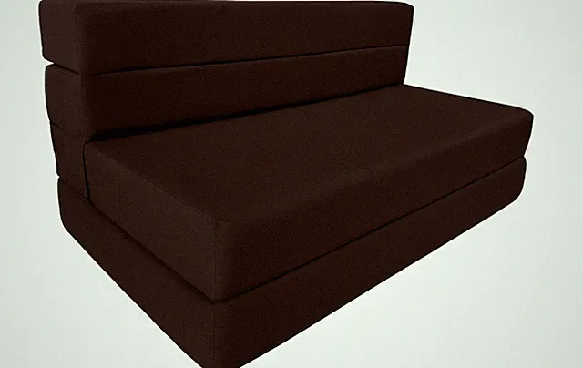 Lounger Folding Foam Mattresses, Portable Sleeper Sofa Bed 6 x 54 x 80 Brown