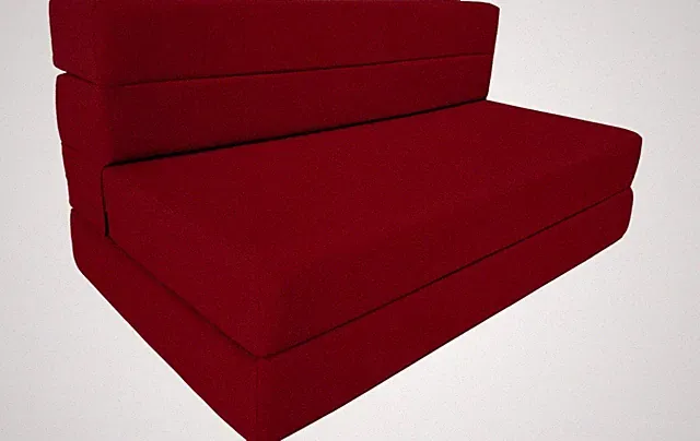 Lounger Folding Foam Mattresses, Sleeper Sofa Bed 6 x 54 x 80 Red