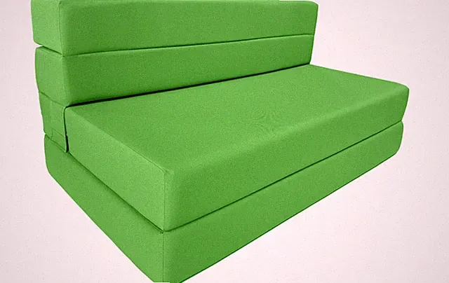 Lounger Folding Foam Mattresses, Sleeper Sofa Bed 6 x 54 x 80 Lime