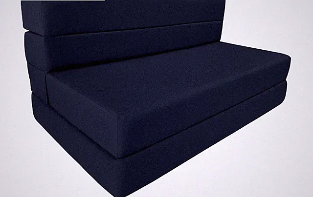 Lounger Folding Foam Mattresses, Sleeper Sofa Bed 6 x 54 x 80 Navy Blue