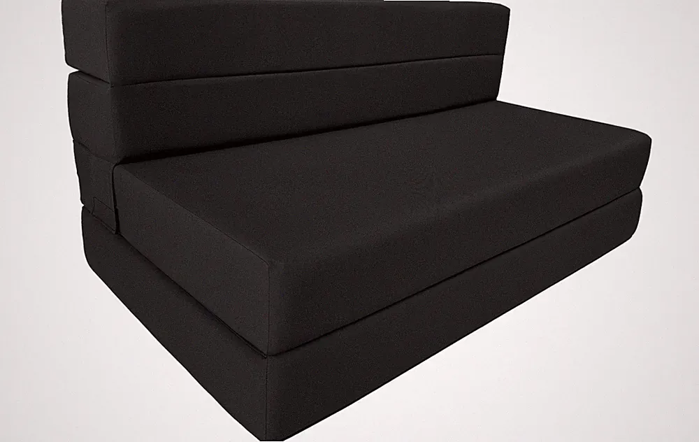 Lounger Folding Foam Mattresses, Sleepover Sofa Bed 6 x 54 x 80 Black