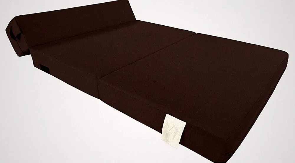 Lounger Folding Foam Mattresses, Sleepover Sofa Bed 6 x 54x 80 Brown