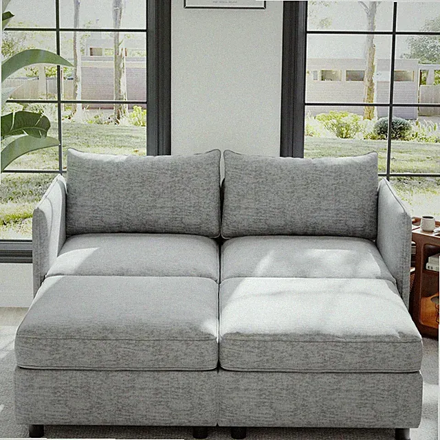 Love Seat Couches, Chaise Longue Mid Century Modern Sofa Couch With Storage for