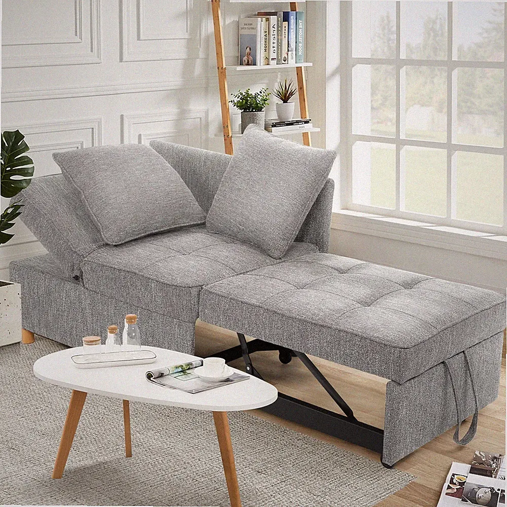 Loveaseat Bed Couch Folding Ottoman Sofa Bed Chair with 6 Adjustable Backrest