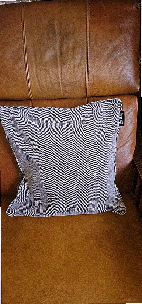LoveSac Sectional PILLOW -COVER ONLY- Dual-Sided Linen Blend/Tweed Herringbone