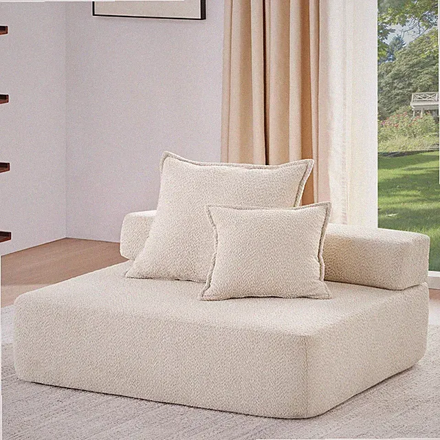 Loveseat Frame for Oversized Modular U Shaped Sectional Sofa,Luxury Boucle Floo