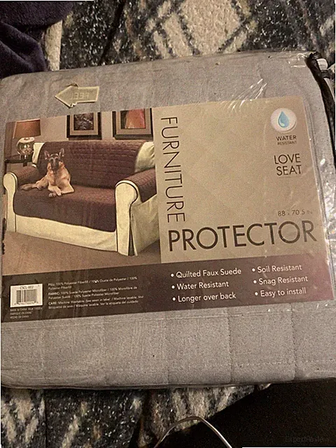 Loveseat Furniture Protector, Quilted faux Suede, Water,soil, And Snag Resistant