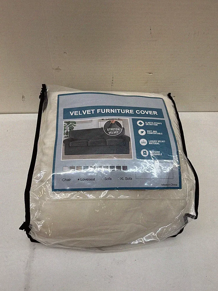 Loveseat Seater Velvet Stretch Sofa Covers Armchair Loveseat Settee White