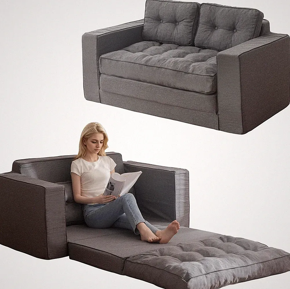 Loveseat Sleeper Sofa,55" Convertible Sofa Bed Couch Futon Couches Living