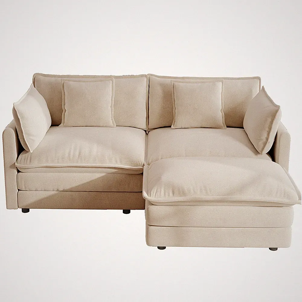 Loveseat Sofa 2 Seater Modular Couch for Small Space Chenille Small Love Seat