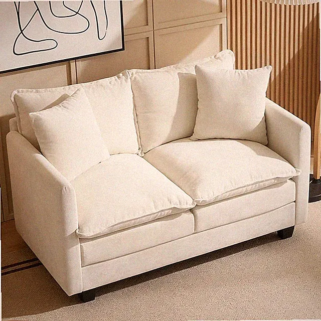 Loveseat Sofa 52'' Modern Cloud Sofa Small Couch for Living Room 27" Deep Seat