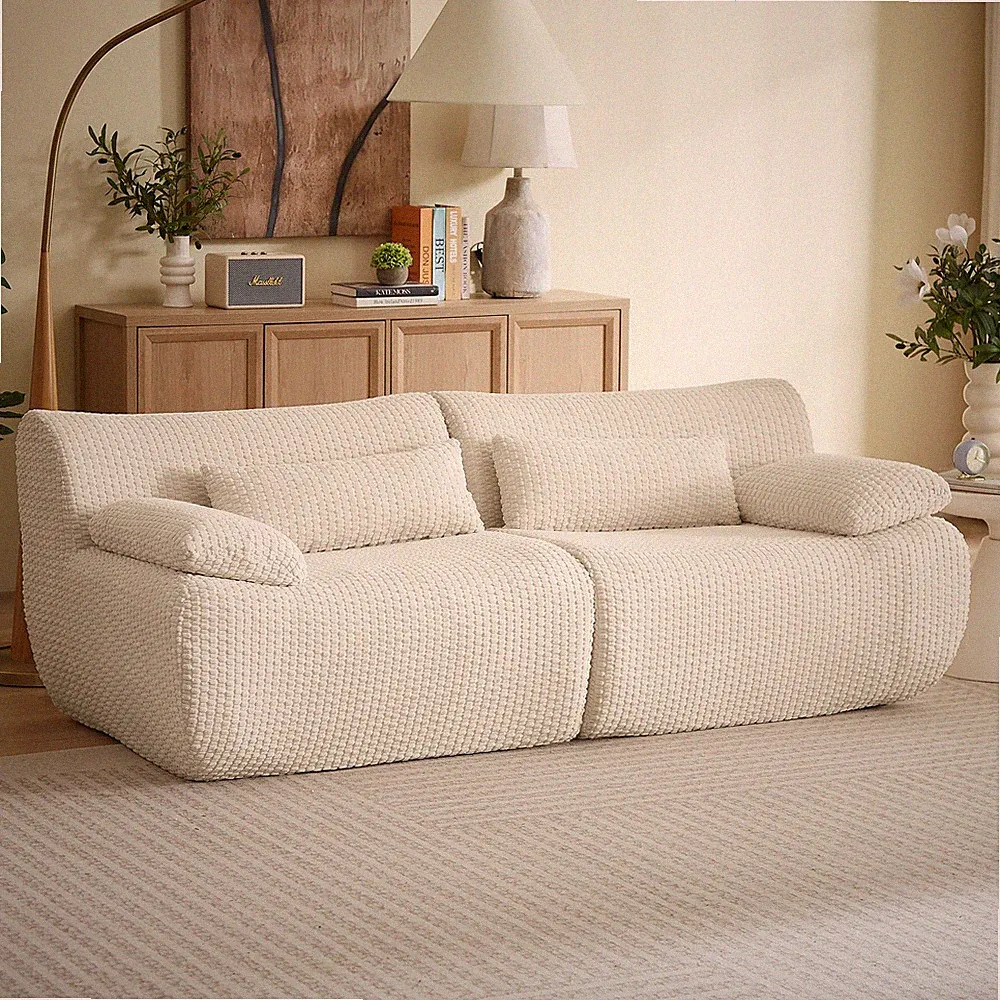 Loveseat Sofa,Cloud Boneless Couches for Living Room,Modern Modular Section