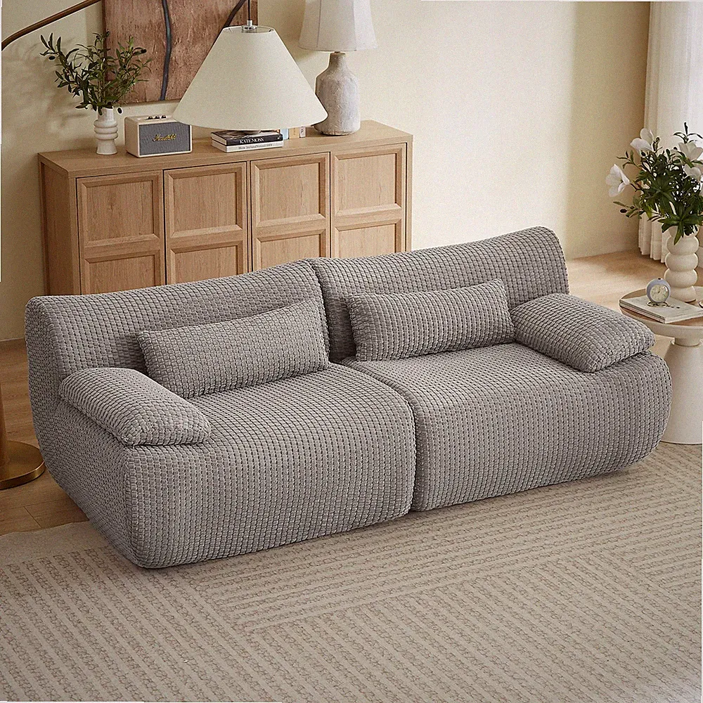 Loveseat Sofa, Cloud Boneless Couches for Living Room, Modern Modular Sectional