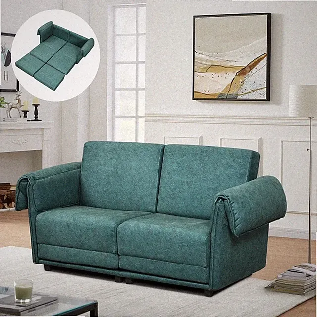 Loveseat Sofa, Comfy Corduroy Cloud Couches For Living Room,Modern Modular Secti