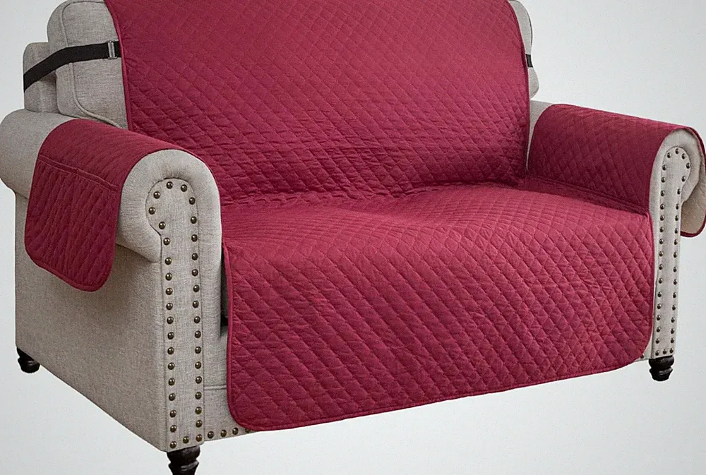 Loveseat Sofa Cover Waterproof Couch Covers for 2 Cushion Couch, Soft Washable S
