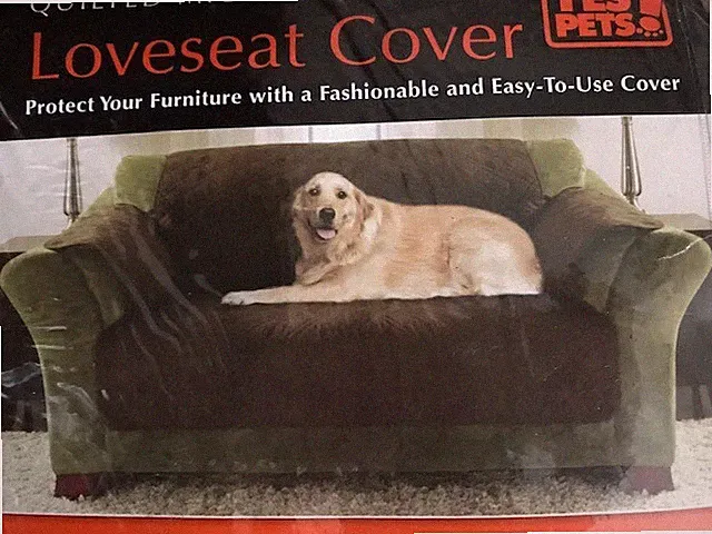 Loveseat Sofa Slipcover - Quilted Micro Suede Pet - Brown - NEW! FREE SHIP!!
