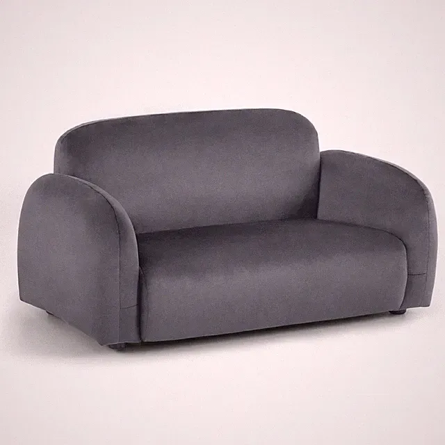 Lovupet Rounded Corner Design Dog Sofa with Anti-Slip Feet, Dog Couch 5967