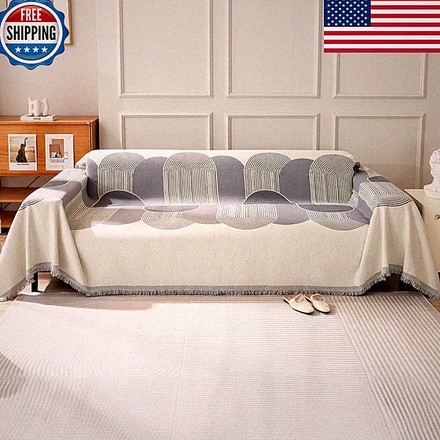 Lucky Monet Boho Sofa Covers Reversible Chenille Sectional Couch Covers For 3